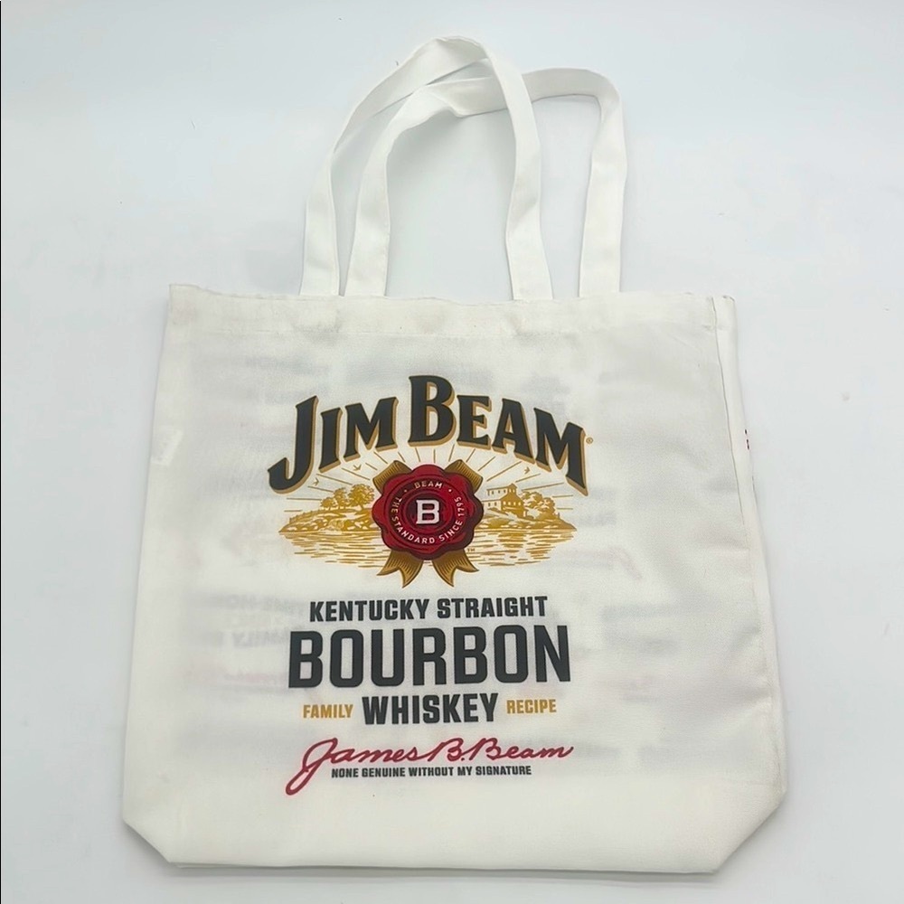 Jim Beam White Tote Bag with Sturdy Handles